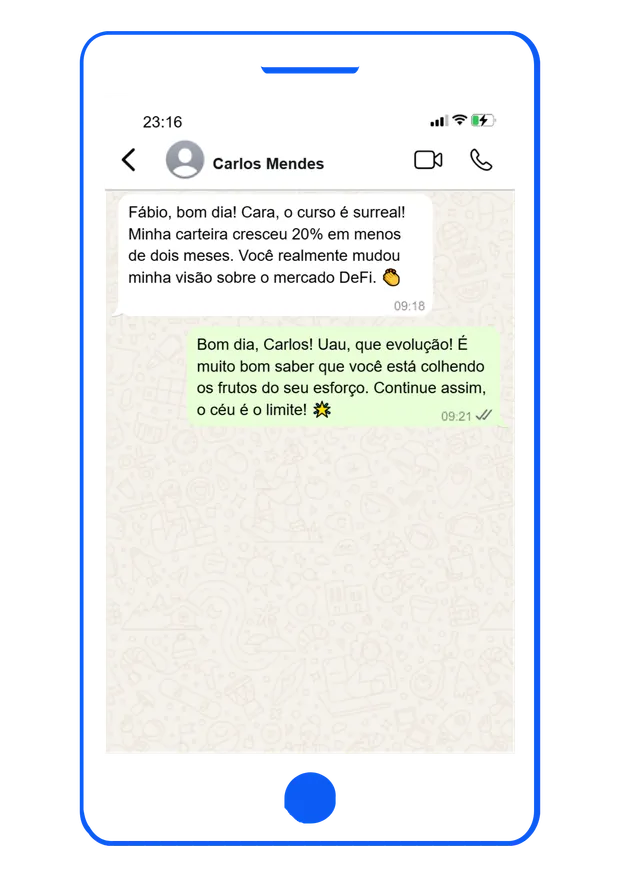 Mensagem sobre a implementação na empresa